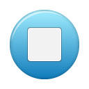 button, Blue, stop WhiteSmoke icon
