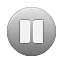 grey, Pause, button WhiteSmoke icon