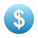 Dollar, Blue, funding, Currency, investment SteelBlue icon
