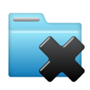 delete, Folder SkyBlue icon