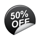 50off, sticker DarkSlateGray icon