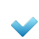 Sub, Accept, Blue WhiteSmoke icon