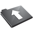 Up, Folder, grey, Arrow Black icon