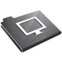 monitor, grey Black icon