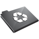 recycle, grey Black icon