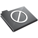 Folder, restricted, grey Black icon