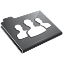 Users, Folder, grey Black icon