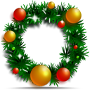 ornament, decoration, wreath, christmas DarkGreen icon