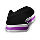 Arrow, purple Black icon