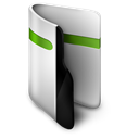 Folder, green Black icon
