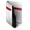 Folder, red Black icon