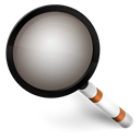 search, Orange Black icon