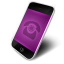 phone, purple Black icon