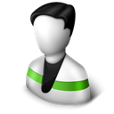 user, green Black icon