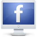 monitor, screen, Computer, Facebook SteelBlue icon