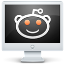 Reddit, screen, monitor DarkSlateGray icon