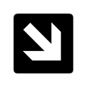 Back, right, Down, Arrow Black icon