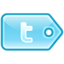 tag, twitter PaleTurquoise icon