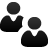 Users, group, people, friends Black icon