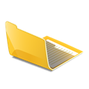 open, Folder, yellow Black icon