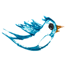 Follow, Animal, bird, twitter Black icon