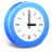 Blue clock, Clock Snow icon