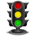 Lights, Traffic Black icon