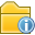 Information, Folder Gold icon