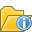 Folder, Information, open Gold icon
