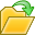 Arrow, Folder, open Gold icon