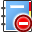 delete, Notebook CornflowerBlue icon