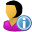 Female, user, Information SandyBrown icon