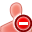 delete, red, user Salmon icon