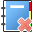 Notebook, delete CornflowerBlue icon