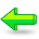 Left, Arrow, green Icon