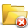 delete, open, Folder Goldenrod icon