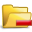 open, Folder, delete Goldenrod icon
