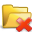 open, Folder, delete Goldenrod icon