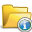 Information, Folder, open Goldenrod icon