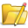 open, Folder, Edit Goldenrod icon