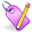 Edit, purple, tag Black icon
