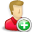 user, red, Add DarkGray icon