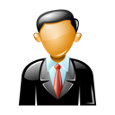 person, executive Black icon