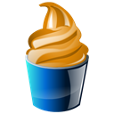 Ice, cup, Cream, food, Dessert Black icon