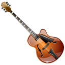 guitar, Archtop Black icon