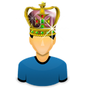 king, Privilege, royal Black icon