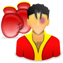 sport, boxer, boxing Black icon