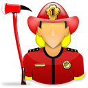 firefighter, bomberos, Bombero Black icon