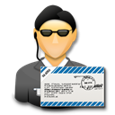 mail, user, secret agent, Agent, Signature, ssl Black icon