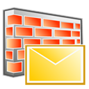 Filter, Firewall, Block, Email Black icon